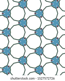 Seamless vector pattern in geometric ornamental style