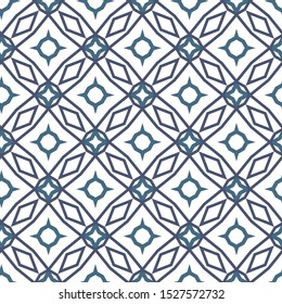 Seamless vector pattern in geometric ornamental style