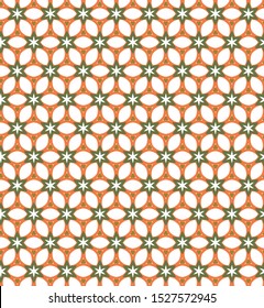 Seamless vector pattern in geometric ornamental style
