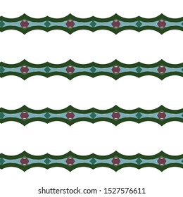 Seamless vector pattern in geometric ornamental style