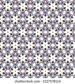 Seamless vector pattern in geometric ornamental style