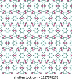 Seamless vector pattern in geometric ornamental style