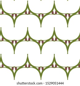Seamless vector pattern in geometric ornamental style