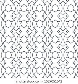 Seamless vector pattern in geometric ornamental style