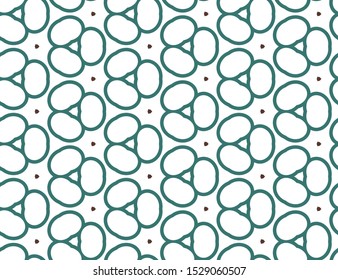Seamless vector pattern in geometric ornamental style