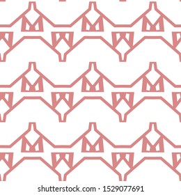 Seamless vector pattern in geometric ornamental style