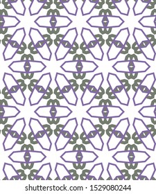 Seamless vector pattern in geometric ornamental style