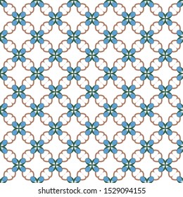 Seamless vector pattern in geometric ornamental style