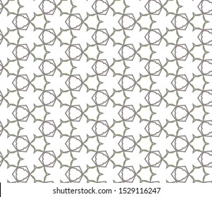 Seamless vector pattern in geometric ornamental style