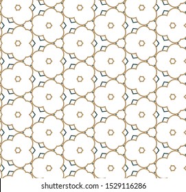 Seamless vector pattern in geometric ornamental style