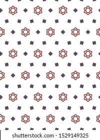 Seamless vector pattern in geometric ornamental style