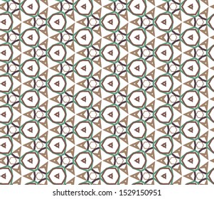 Seamless vector pattern in geometric ornamental style