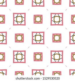 Seamless vector pattern in geometric ornamental style