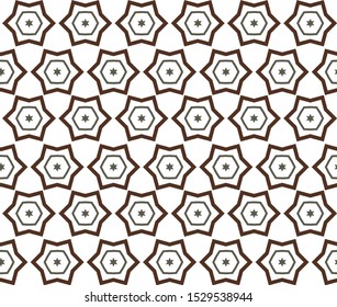 Seamless vector pattern in geometric ornamental style