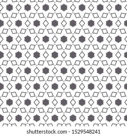 Seamless vector pattern in geometric ornamental style