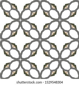Seamless vector pattern in geometric ornamental style