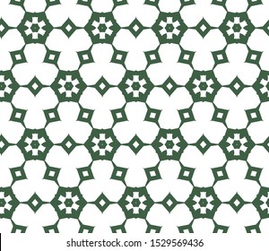 Seamless vector pattern in geometric ornamental style