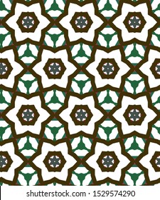 Seamless vector pattern in geometric ornamental style