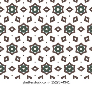 Seamless vector pattern in geometric ornamental style