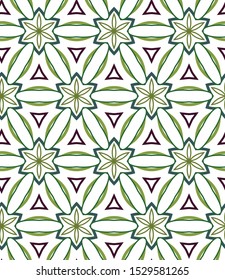 Seamless vector pattern in geometric ornamental style