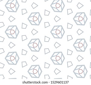 Seamless vector pattern in geometric ornamental style