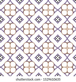 Seamless vector pattern in geometric ornamental style