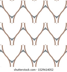 Seamless vector pattern in geometric ornamental style