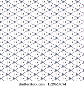 Seamless vector pattern in geometric ornamental style