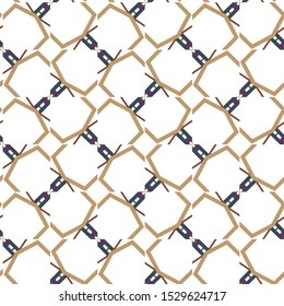 Seamless vector pattern in geometric ornamental style