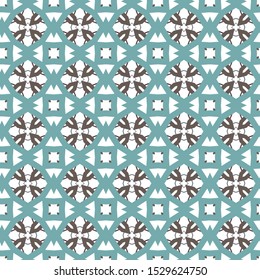 Seamless vector pattern in geometric ornamental style
