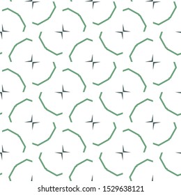 Seamless vector pattern in geometric ornamental style