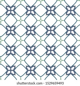 Seamless vector pattern in geometric ornamental style
