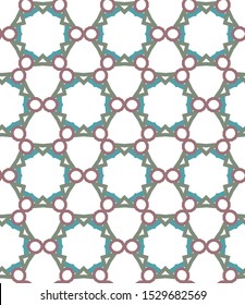 Seamless vector pattern in geometric ornamental style