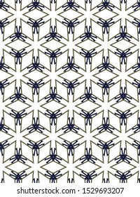 Seamless vector pattern in geometric ornamental style