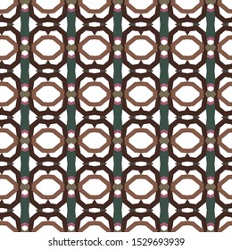 Seamless vector pattern in geometric ornamental style