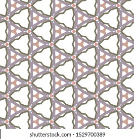 Seamless vector pattern in geometric ornamental style