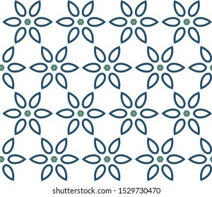 Seamless vector pattern in geometric ornamental style