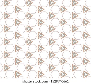 Seamless vector pattern in geometric ornamental style