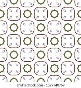 Seamless vector pattern in geometric ornamental style