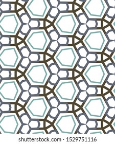 Seamless vector pattern in geometric ornamental style