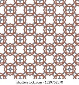 Seamless vector pattern in geometric ornamental style