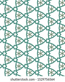 Seamless vector pattern in geometric ornamental style