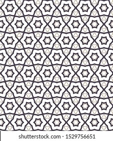 Seamless vector pattern in geometric ornamental style