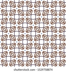 Seamless vector pattern in geometric ornamental style