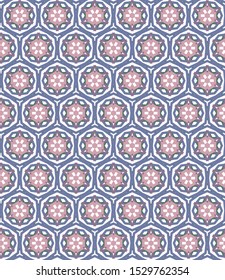 Seamless vector pattern in geometric ornamental style