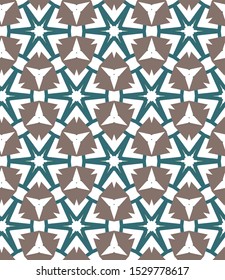 Seamless vector pattern in geometric ornamental style