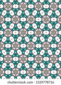 Seamless vector pattern in geometric ornamental style