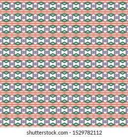 Seamless vector pattern in geometric ornamental style