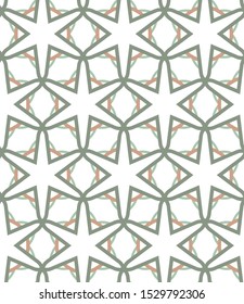 Seamless vector pattern in geometric ornamental style