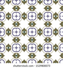Seamless vector pattern in geometric ornamental style